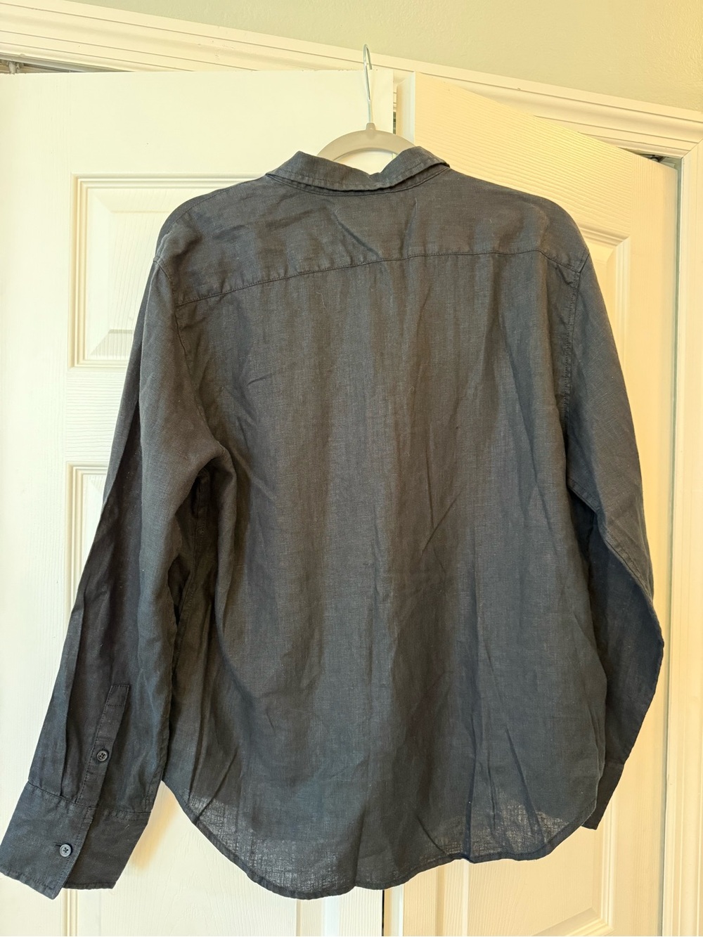 J. Crew Garçon classic black linen shirt in Baird McNutt Irish linen size 10 - Picture 7 of 9